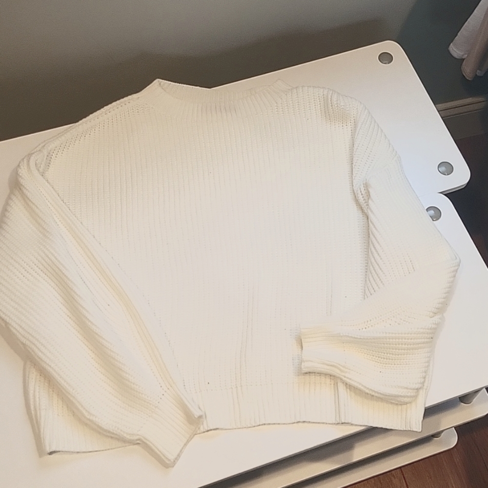 Shein White as Snow Cozy Sweater